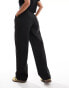 Фото #6 товара Miss Selfridge tailored wide leg trouser in black