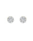 ფოტო #4 პროდუქტის Round Cut Natural Certified Diamond (0.34 cttw) 14k Yellow Gold Earrings Medi Cluster Design