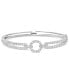 ფოტო #1 პროდუქტის EFFY® Diamond Circle Openwork Bangle Bracelet (1-7/8 ct. t.w.) in 14k White Gold