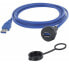 Фото #1 товара Кабель USB Encitech M22 с панельным разъемом и USB-A 3.0 - 0.5 м - USB A - USB A - USB 3.2 Gen 1 (3.1 Gen 1) - черный - синий