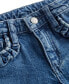 ფოტო #3 პროდუქტის Little Girls Crocus Ruffled Denim Shorts, Created for Macy's