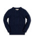 ფოტო #1 პროდუქტის Boys Organic Long Sleeve Fisherman Cable Pullover Sweater, Infant