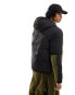 Timberland outdoor archive puffer jacket in black/green