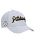 Men's Gray Distressed Pittsburgh Penguins Heritage Vintage-Like Suede Adjustable Hat