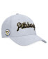 Фото #4 товара Men's Gray Distressed Pittsburgh Penguins Heritage Vintage-Like Suede Adjustable Hat