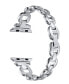 ფოტო #2 პროდუქტის Women's Joy Metal Band With Rhinestones Band for Apple Watch Size- 42mm, 44mm, 45mm, 49mm