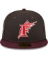 Фото #4 товара Men's Brown, Maroon Florida Marlins Cooperstown Collection Chocolate Strawberry 59FIFTY Fitted Hat