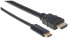 Фото #5 товара Manhattan USB-C to HDMI Cable - 4K@30Hz - 1m - Black - Male to Male - Three Year Warranty - Polybag - 1 m - USB Type-C - HDMI Type A (Standard) - Male - Male - Straight