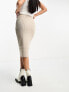 Vila knitted midi skirt in cream