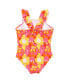 Pop of Sunshine Ruffle Shoulder Swimsuit Girls Toddler