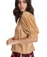 Фото #4 товара Women's Mixed-Media Chiffon Puff-Sleeve Top