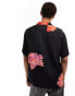 Фото #4 товара AllSaints Roze short sleeve shirt in black floral