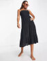 IIsla & Bird tiered maxi beach summer dress in black