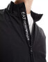 Armani EA7 logo sleeve harrington jacket in black