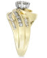 ფოტო #2 პროდუქტის Diamond Swirl Cluster Ring (1-1/4 ct. t.w.) in 14k Gold