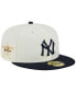 Головной убор New Era Retro 59FIFTY Stone and Navy New York Yankees для мужчин Stone, Navy, 7 7/8 - фото #1