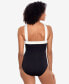 ფოტო #2 პროდუქტის Lauren by Ralph Lauren Bel Air Colorblocked One-Piece Swimsuit