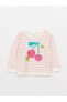 Фото #5 товара LCW baby Bisiklet Yaka Baskılı Kız Bebek Sweatshirt 2'li