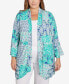 ფოტო #1 პროდუქტის Plus Size Bali Patchwork Knit Cardigan Top