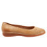 Фото #1 товара Trotters Darcey T1904-299 Womens Brown Leather Slip On Ballet Flats Shoes 6