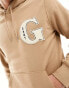 GANT applique G logo hoodie in khaki tan Khaki-Hellbraun, S - 46 - фото #3