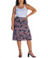 Фото #5 товара Plus Size Elastic Waist Knee Length Skirt