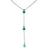 Gryn Silver Necklace with Green Brilliance Zirconia MSS1023NG