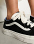 Vans Old Skool trainers in black with oversized laces