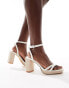 Фото #4 товара Glamorous Wide Fit braided espdrille heeled sandals in cream