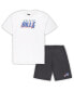 Men's White, Charcoal Buffalo Bills Big and Tall T-shirt and Shorts Set