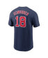 Фото #4 товара Men's Kyle Schwarber Navy Boston Red Sox Name and Number T-shirt