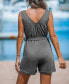 ფოტო #3 პროდუქტის Women's Rosalinda Belted V-Neck Romper