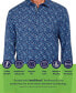 Men's Regular-Fit Non-Iron Performance Stretch Paisley Check-Print Button-Down Shirt