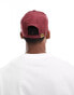 ASOS DESIGN baseball cap in soft touch burnt red