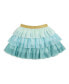 Little and Big Girls Aqua Petal Tutu Skirt