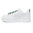 Фото #3 товара Puma Mayze Heritage Velvet Platform Womens White Sneakers Casual Shoes 39711301