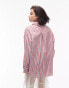 Topshop lightweight shirt in red and blue deckchair stripe