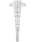 ფოტო #4 პროდუქტის Diamond Oval Halo Engagement Ring (1-1/2 ct. t.w.) in 14k White Gold