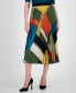 ფოტო #1 პროდუქტის Women's Printed Pleated Pull-On Midi Skirt