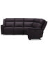 Фото #6 товара Addyson 117" 5-Pc. Leather Sectional with 2 Zero Gravity Recliners with Power Headrests, Created for Macy's