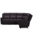 Фото #7 товара Addyson 117" 5-Pc. Leather Sectional with 2 Zero Gravity Recliners with Power Headrests, Created for Macy's