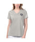 ფოტო #1 პროდუქტის Women's Gray Las Vegas Raiders Game Time V-Neck T-shirt