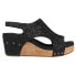 Corkys Carley Glitter Studded Wedge Womens Black Casual Sandals 30-5316-BKGL