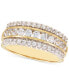 Фото #1 товара Diamond Three Row Band (1 ct. t.w.) in 14k Two-Tone Gold