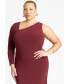 ფოტო #2 პროდუქტის Plus Size One Shoulder Maxi Dress