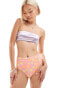 Monki pop flower high waist bikini brief in pink