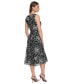 ფოტო #2 პროდუქტის Women's Ruched Jacquard Clip Midi Dress