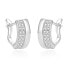 Timeless silver earrings with zircons AGUC1448