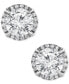 ფოტო #8 პროდუქტის Certified Lab Grown Diamond Halo Stud Earrings (3 ct. t.w.) in 14k Gold