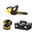 Фото #1 товара DeWalt Akku-Kettensäge 18V DCM565N-XJ solo + Akku-Exzenterschleifer 18V DCW210NT-XJ solo in TSTAK-Box